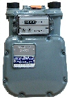 American Meter (Elster) AB AC-250-5TC — Elster American Meter 250 CFH gas meter temperature corrected 1 inch NPT connections
