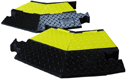 AB 31101 LEFT 3 — TRC 31101 Yellow Jacket Cable Protection System Mat, 3 Channels, Left Turn