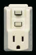14650-006 — TRC GFCI Adapter, 120 volts, 15 amps, white, NEMA 5-15 P & R, manual reset