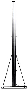 Carlo Gavazzi SPT-1000 Floor Stand and Column for Light Curtains and Mirrors. 1000 mm (39.37 in)