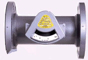 322106T51115/150W — ERDCO See-Flo Meter, Brass Body, 1-1/2 inch NPT, Left to Right Flow, 15 to 150 GPM Water Flow