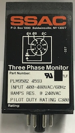 SSAC OS PLM9502 — Little Fuse SSAC Voltage Monitor PLM9502, 480vac - New unused unit.