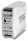 Carlo Gavazzi SPD05301 Power Supply, 5 vdc, 30 watts, DIN Rail Mount, 22.5 mm, Screw Terminals