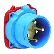 AB 63-68143 — Meltric Plug 63-68143, 600 volts, 60 amps/15hp, 3 pins + grnd