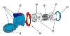 31-1A020-043 — Meltric DS20 Repair Part 1 - DS20 Receptacle Interior for Female Receptacle 33-14043 (480V). Parts D
