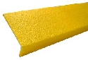9N12003X003608H — Sure-Foot FIBERGLASS Tread, Yellow, 3 inch depth and 36 inch length, Heavy Duty Grit