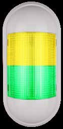 MWETB300RGB — Amerimation Wall Mount LED Dual Signal Light, Steady-Flashing with alarm 24 VAC/VDC, 3 colors