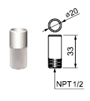 MAP-NPT1/2 — Menics Accessory, M20 Base, 1/2 inch thread adatper