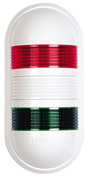 Amerimation PWE-202-RG — Wall Mount LED Signal Light 2 Stack, Steady, 24VAC/VDC, RED/GREEN Lens